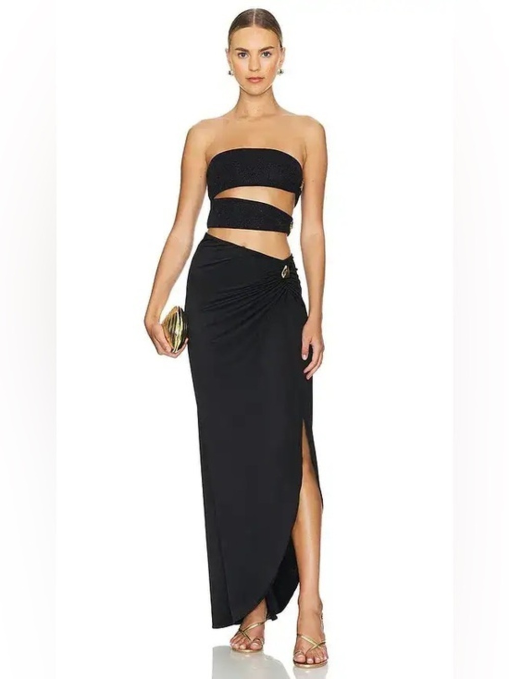 BAOBAB ISLA Cutout Maxi Set in Lycra Size Large Skirt | Medium Top